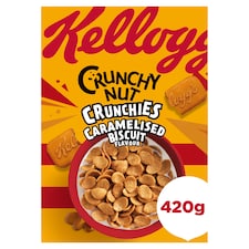 Kellogg's Crunchy Nut Caramelised Biscuit Crunchies Breakfast Cereal 420g