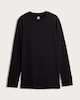 image 4 of F&F WARMPLUS™ Medium Warmth Ribbed Long Sleeved Thermal Top in Black