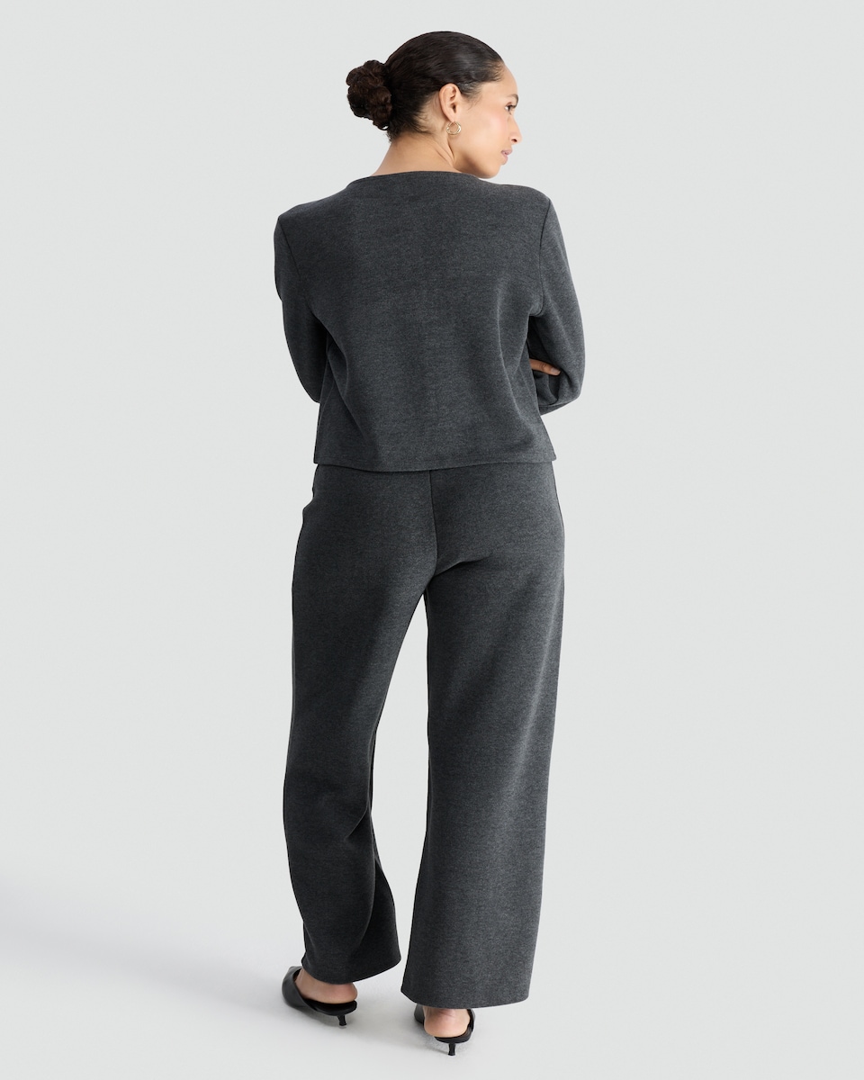 image 1 of F&F Wide Leg Seam Detail Co-ord Trousers in Grey