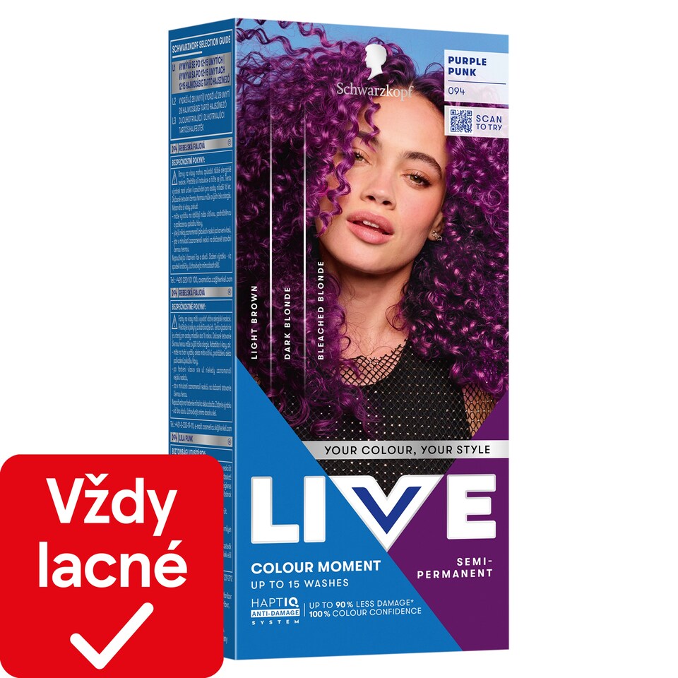 Schwarzkopf Live Colour Moment farba na vlasy 094 rebelská fialová