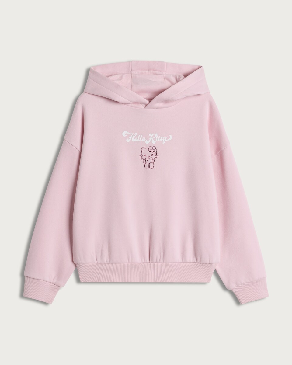 image 1 of Hello Kitty Cotton Rich Hoodie in Pink