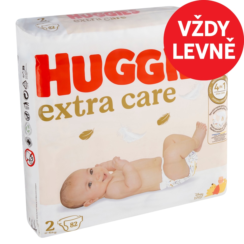 Huggies Extra Care Diapers Size 2 Children 3-6kg 82 pcs
