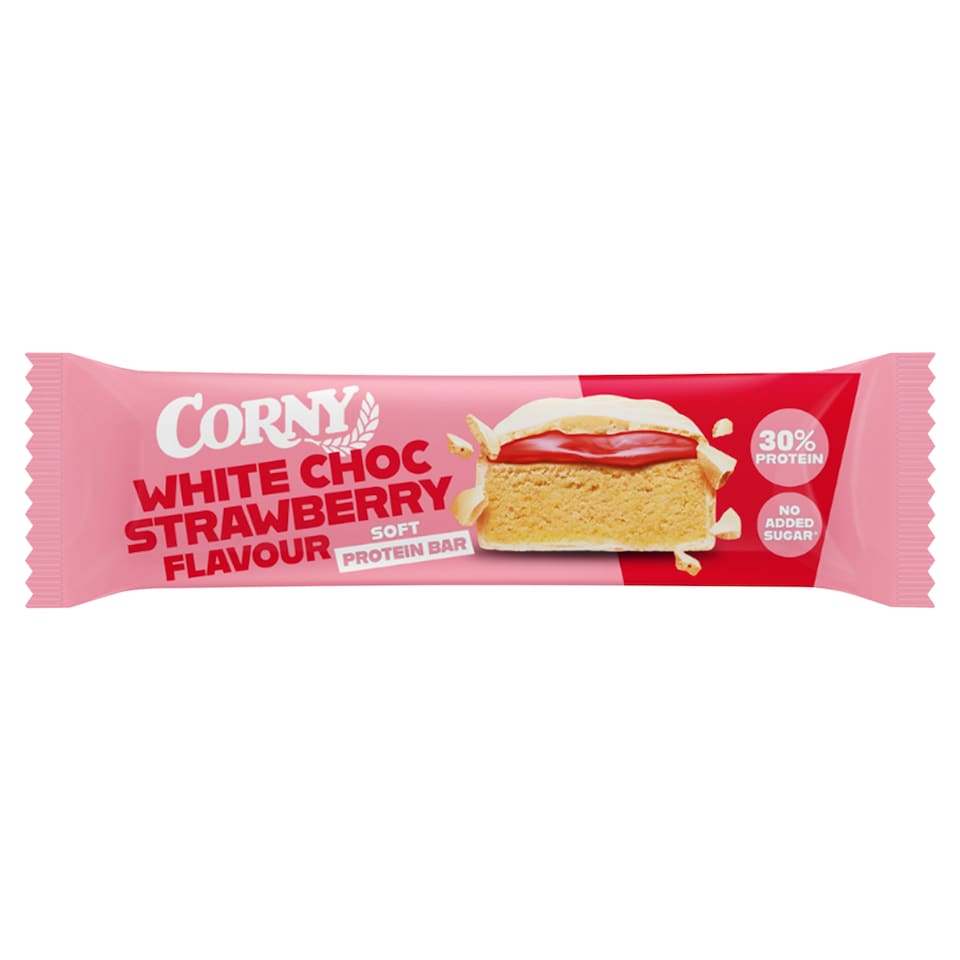 Corny Proteinová tyčinka s náplní s jahodovou příchutí v bílé čokoládě 45g