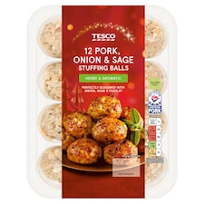 Tesco 12 British Pork Stuffing Balls 350G