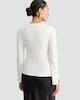 image 3 of F&F Ribbed Long Sleeved Button Accent Top in Cream