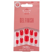 Elegant Touch London Nails - Pillarbox Red 24 Pack