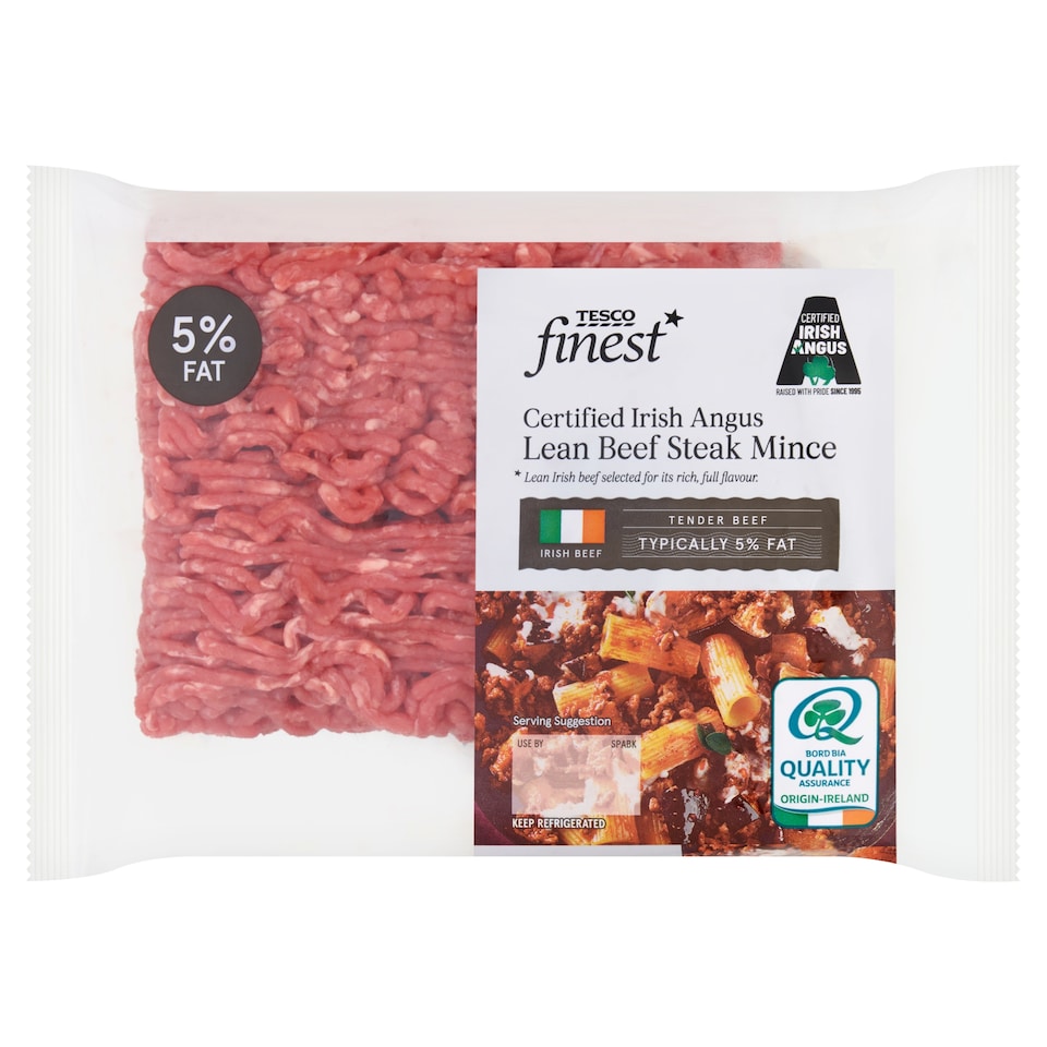 Tesco Finest Certified Irish Angus Lean Beef Steak Mince 450g