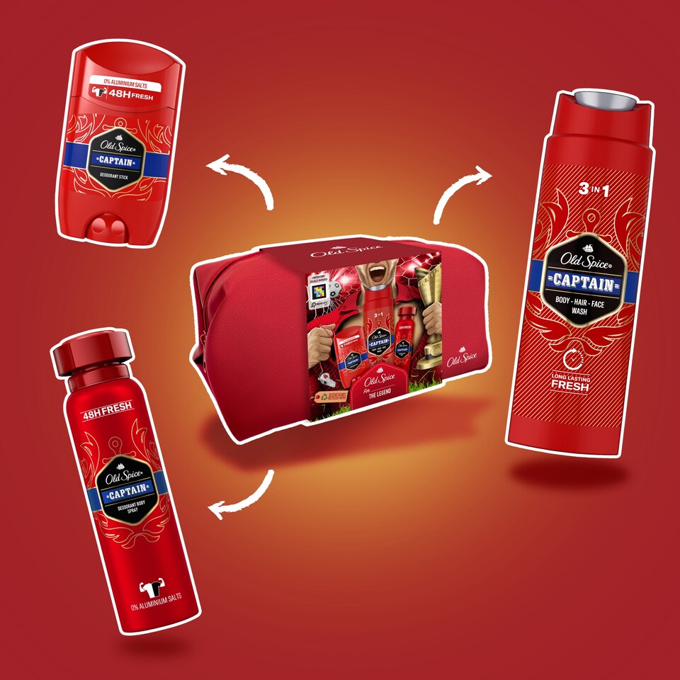 obrázok 1 z Old Spice, Darčeková Súprava Pre Futbalistov S Dezodorantom V Spreji A Tuhým, Sprchovým Gélom