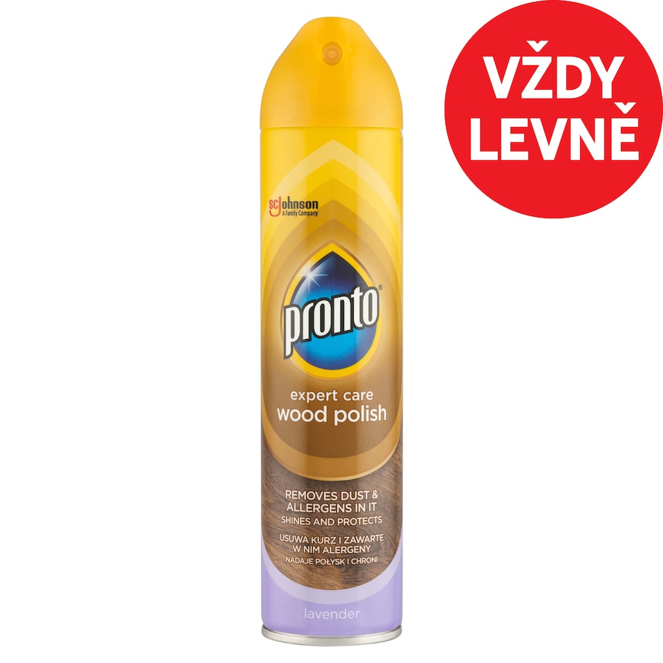 image 1 of Pronto Expert Care Wood Polish Aerosol Lavender 250ml