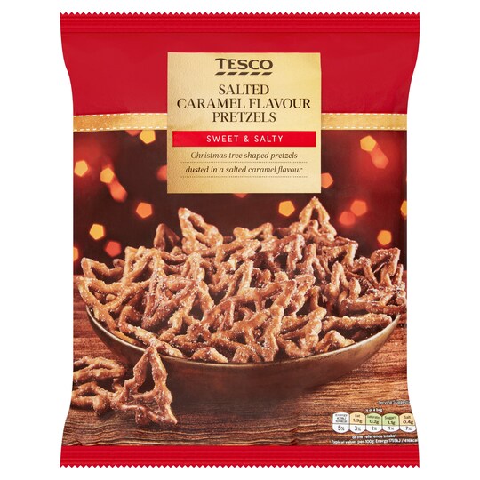 Tesco Salted Caramel Flavour Pretzels 200G Tesco Groceries