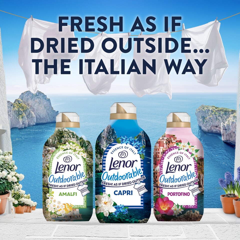 image 1 of Lenor Outdoorable Fabric Conditioner Capri Garden & Hyacinth 53w 742ml