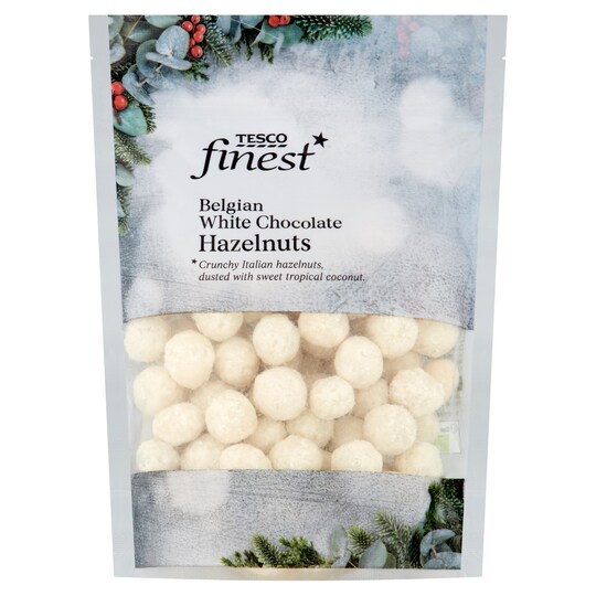 Tesco Finest White Chocolate & Coconut Hazelnuts 200G Tesco Groceries