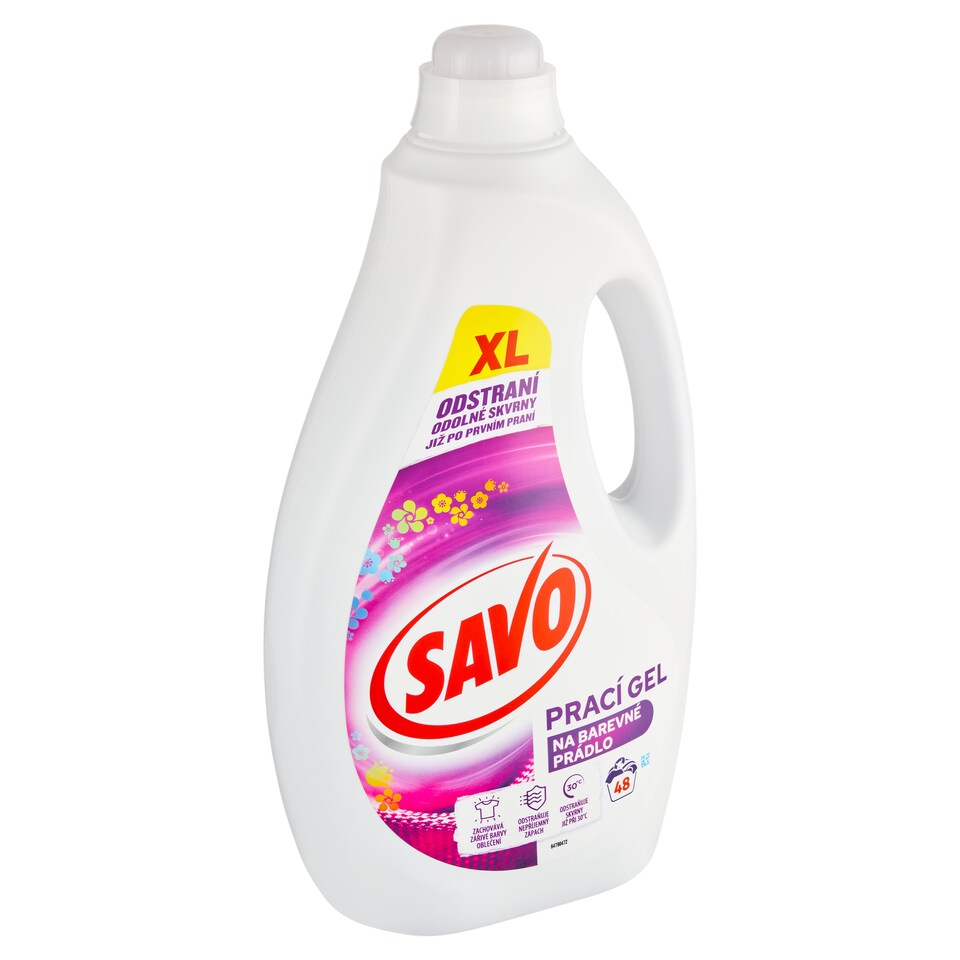 Obrázek 1 pro produkt Savo prací gel Barevné prádlo 48W 2,4l