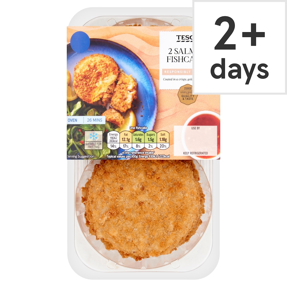 Tesco 2 Salmon Fishcakes 270g
