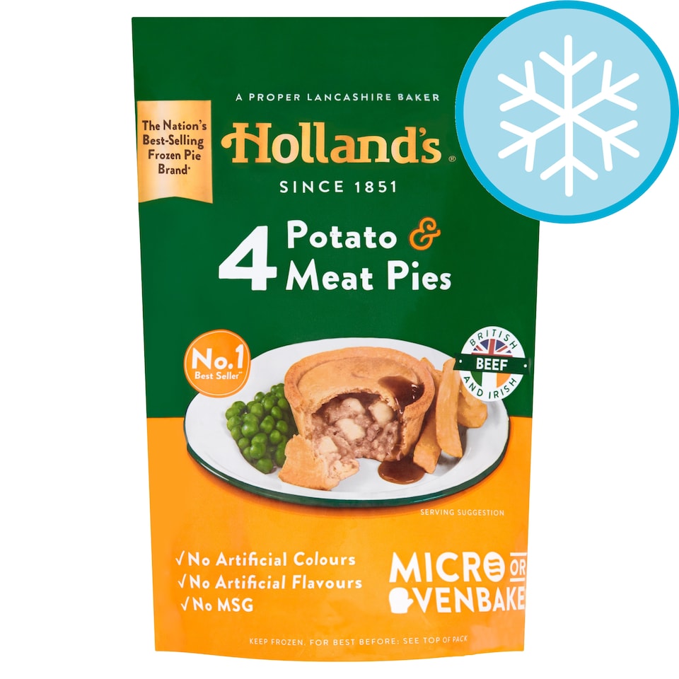 Holland's Potato & Meat Pies 4 Pack