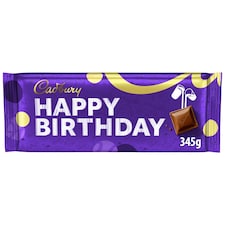 CADBURY DAIRY MILK HAPPY BIRTHDAY CHOCOLATE BAR 345G