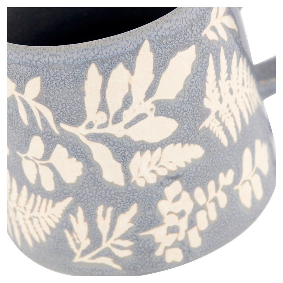 image 1 of Fox & Ivy Grey Foliage Mug