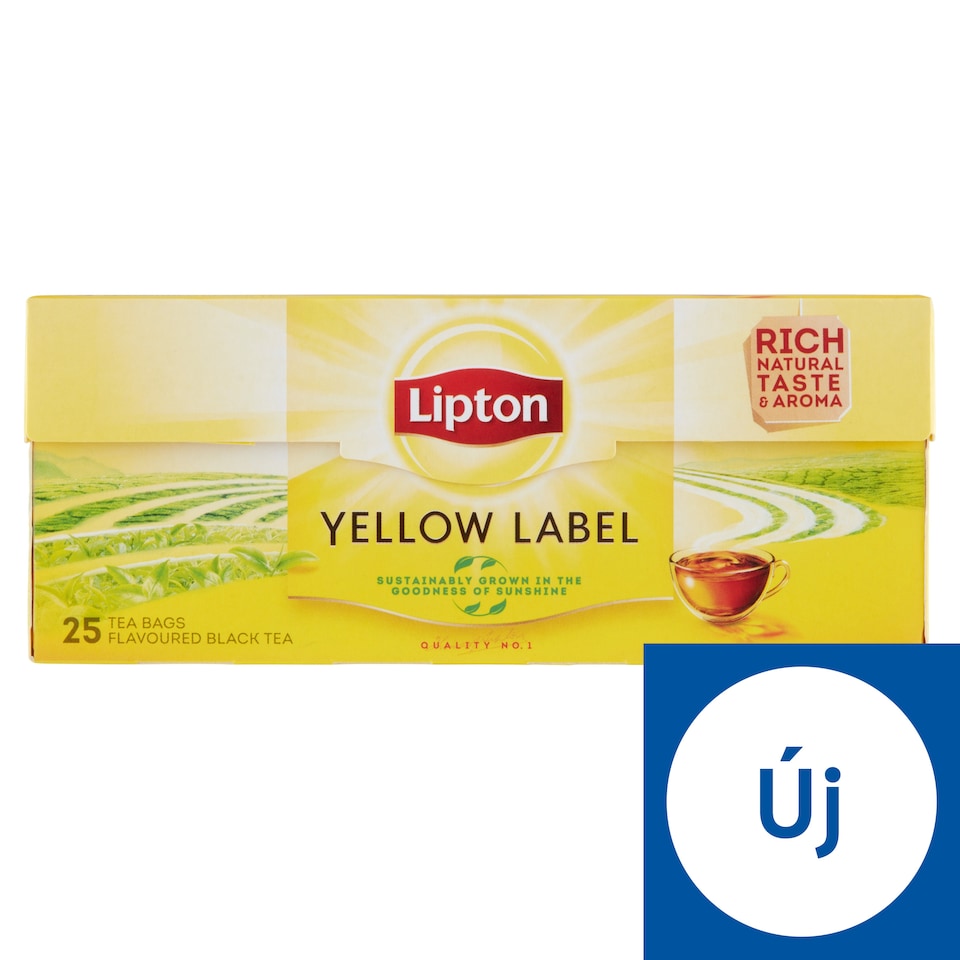 Lipton Yellow Label ízesített fekete tea 25 filter 50 g