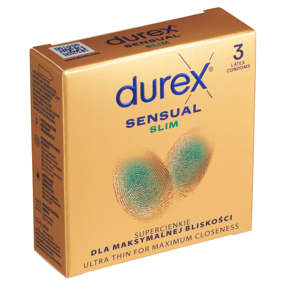 Obrázek 1 pro produkt Durex Sensual Slim kondomy 3 ks