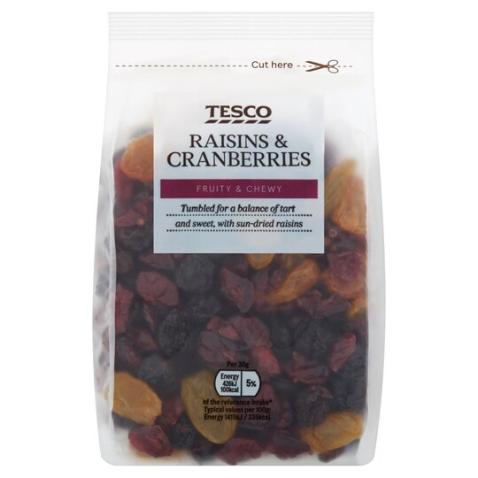Tesco Raisin & Cranberry Mix 300G Tesco Groceries