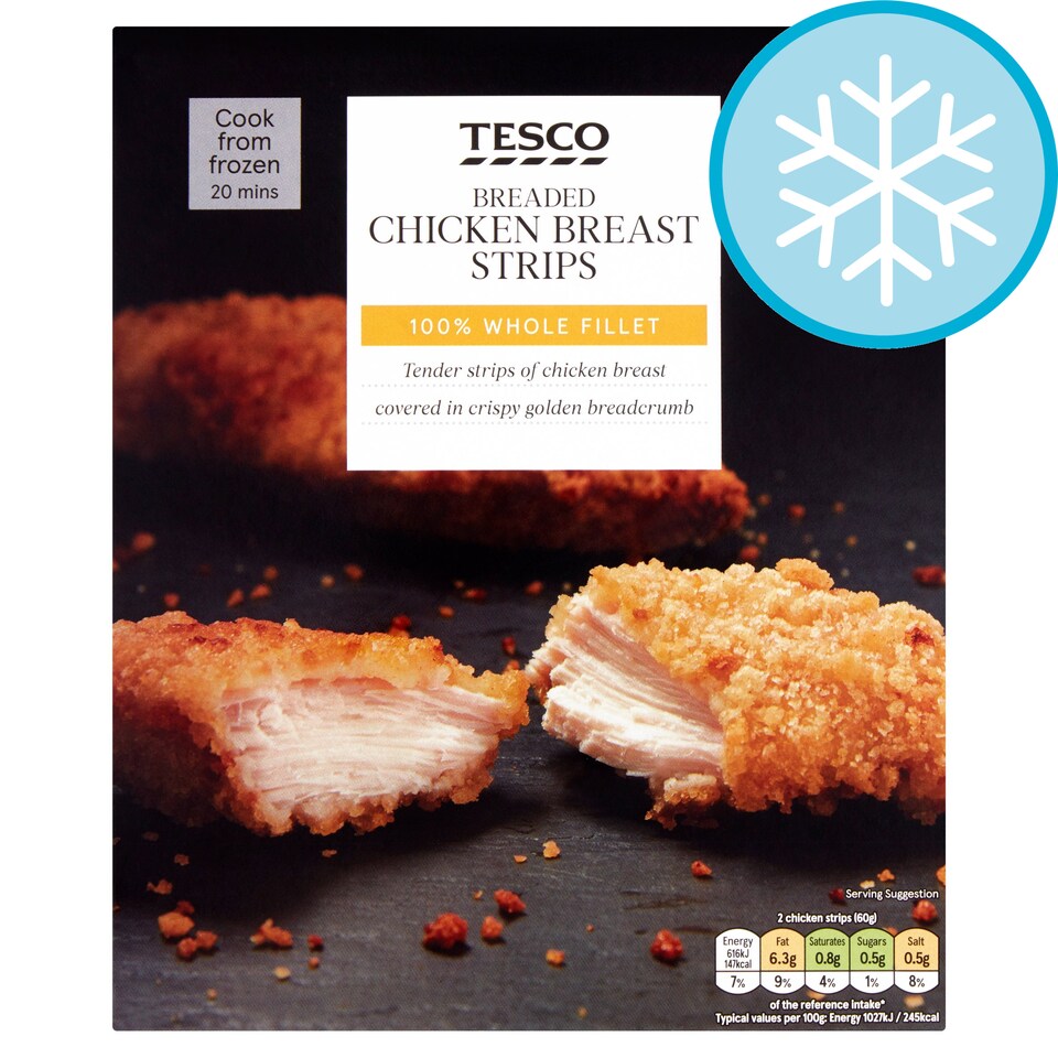 Tesco Breaded Chicken Strips 300G