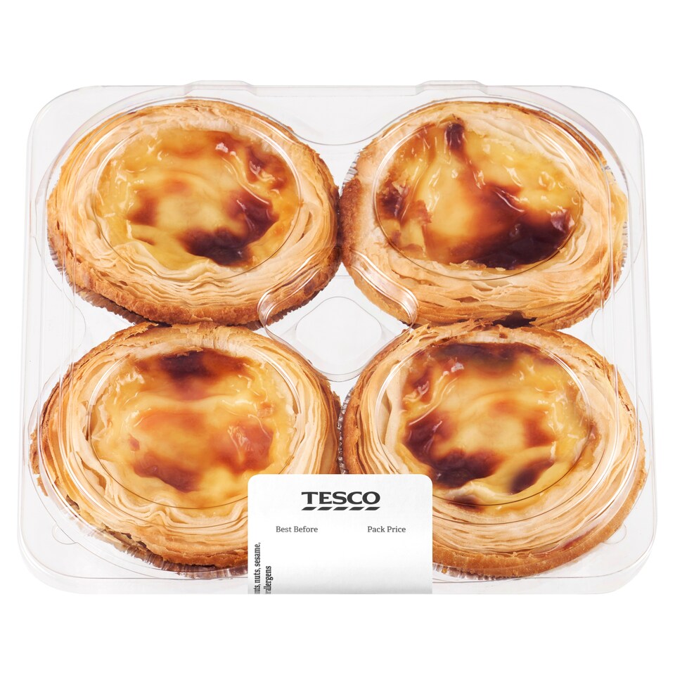 image 1 of Tesco Pastel De Nata 4 Pack