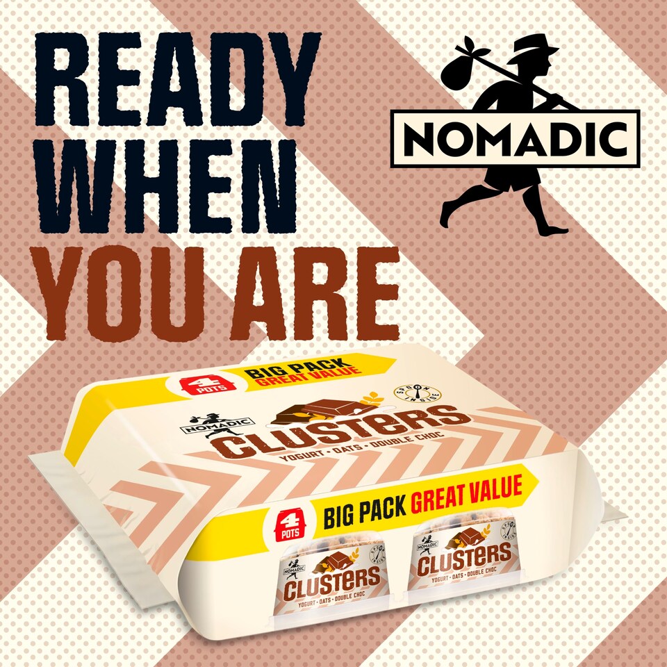 image 1 of Nomadic Yoghurt And Oat Clusters Chocolate 3 X 169G