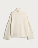 image 4 of F&F Premium Ribbed High Neck Jumper With Cashmere in Cream