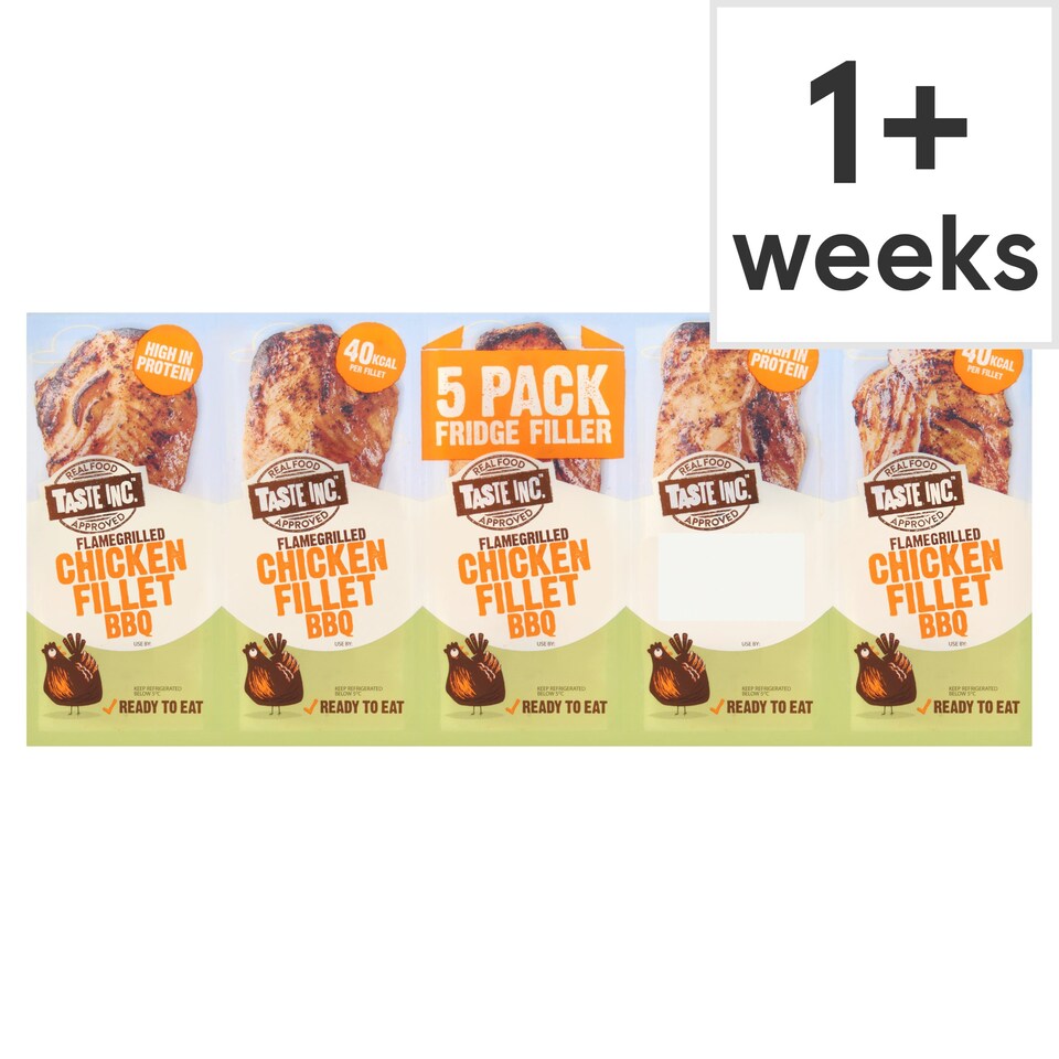 Taste Inc 100 Chargrilled Chicken Fillets Bbq 175G Tesco Groceries
