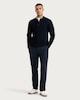 image 1 of F&F Knitted Long Sleeved Polo Jumper in Navy