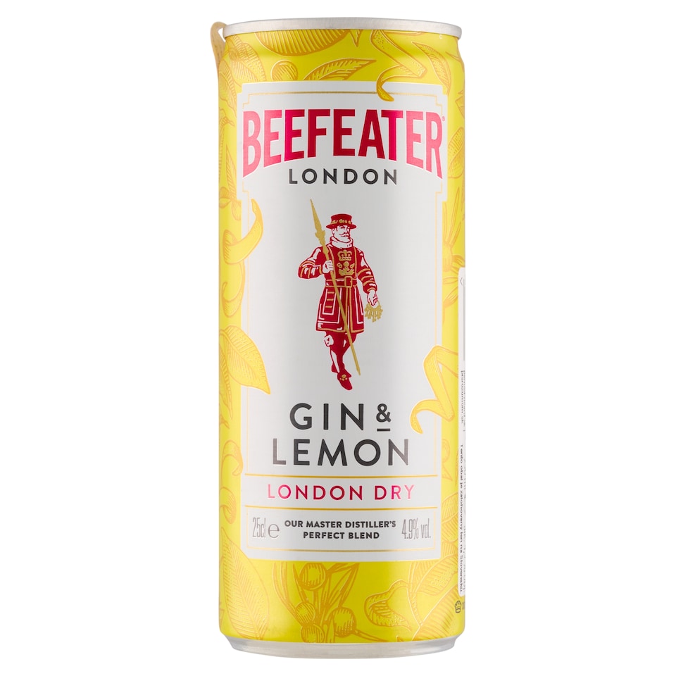 image 1 of Beefeater Gin & Lemon Sparkling Alcoholic Mixed Drink 250 ml