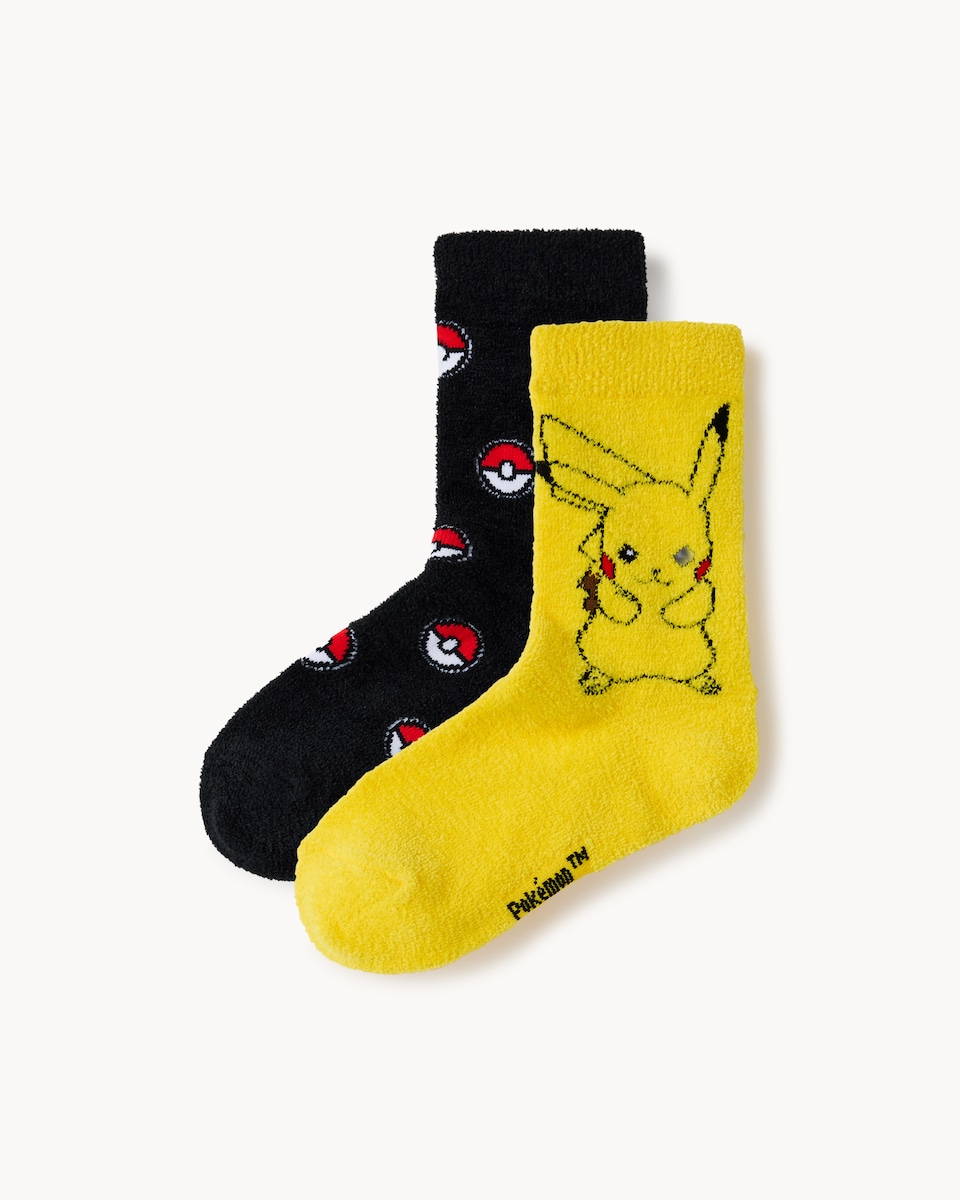 Pokémon 2-Pack Cosy Socks in Multi