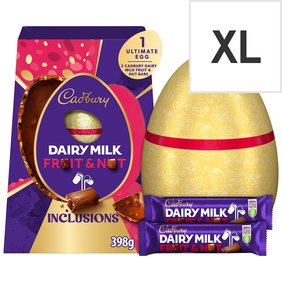 Cadbury Dairy Milk Fruit and Nut Shell Egg 398g