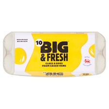 Big & Fresh Medium Caged Eggs 10 Pack