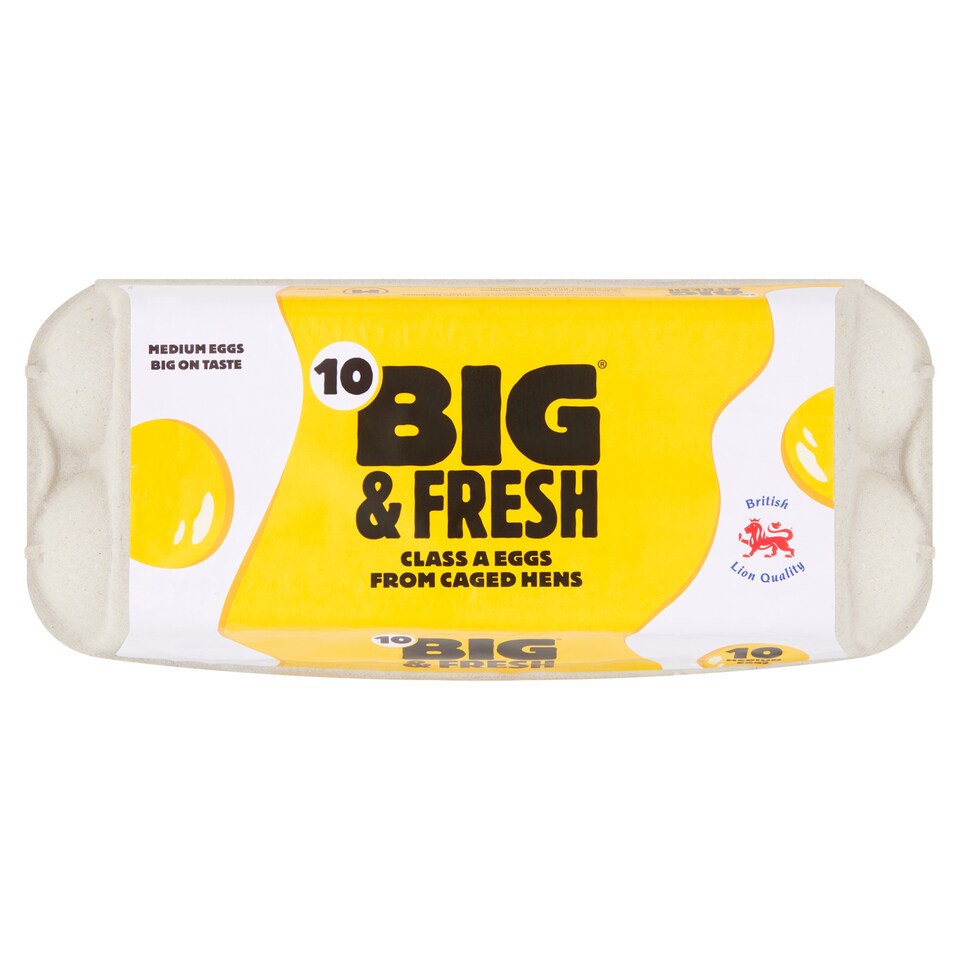 Big & Fresh Medium Caged Eggs 10 Pack