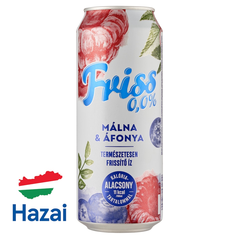 image 1 of Friss 0,0% Raspberry-Blueberry Flavored and Non-Alcoholic Malt Drink Mix 0,5 l