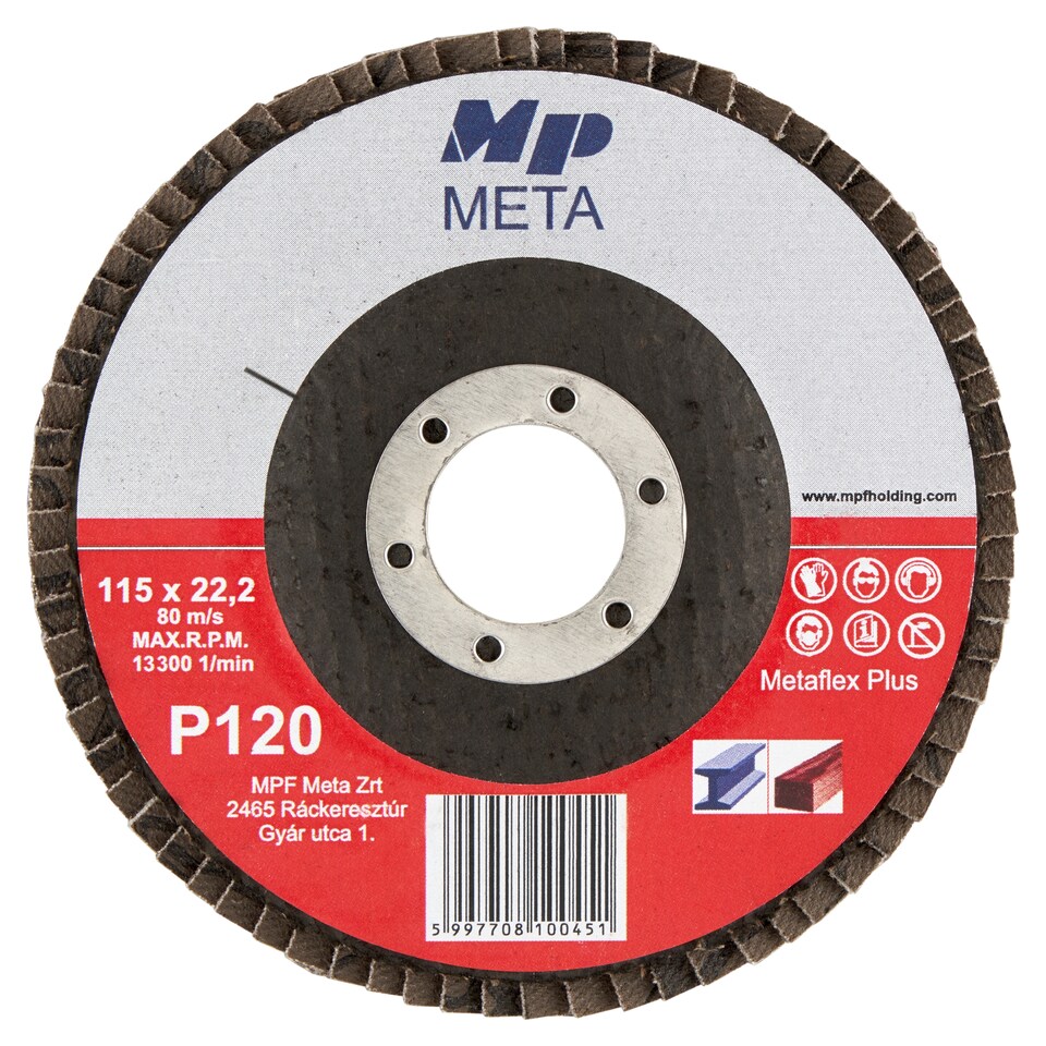 MP Meta Metaflex Plus P120 brúsny kotúč 115 x 22,2