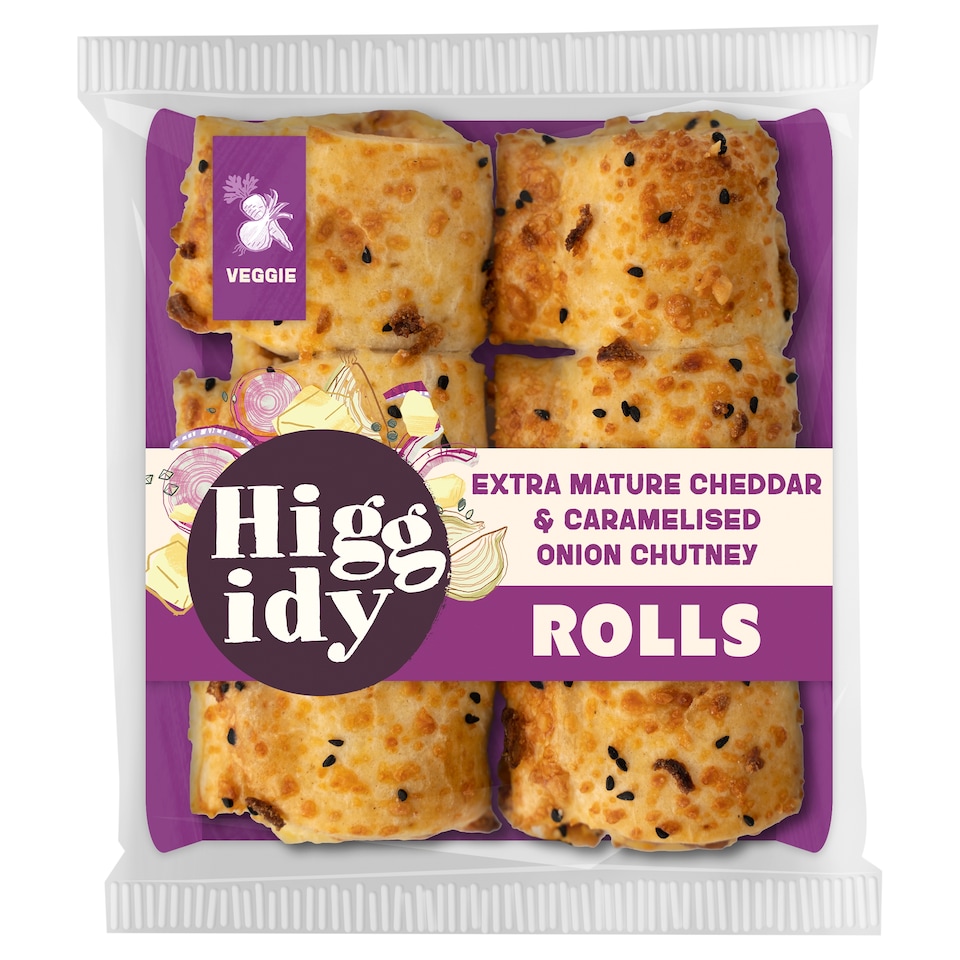 Higgidy Cheddar & Onion Veggie Rolls 160G
