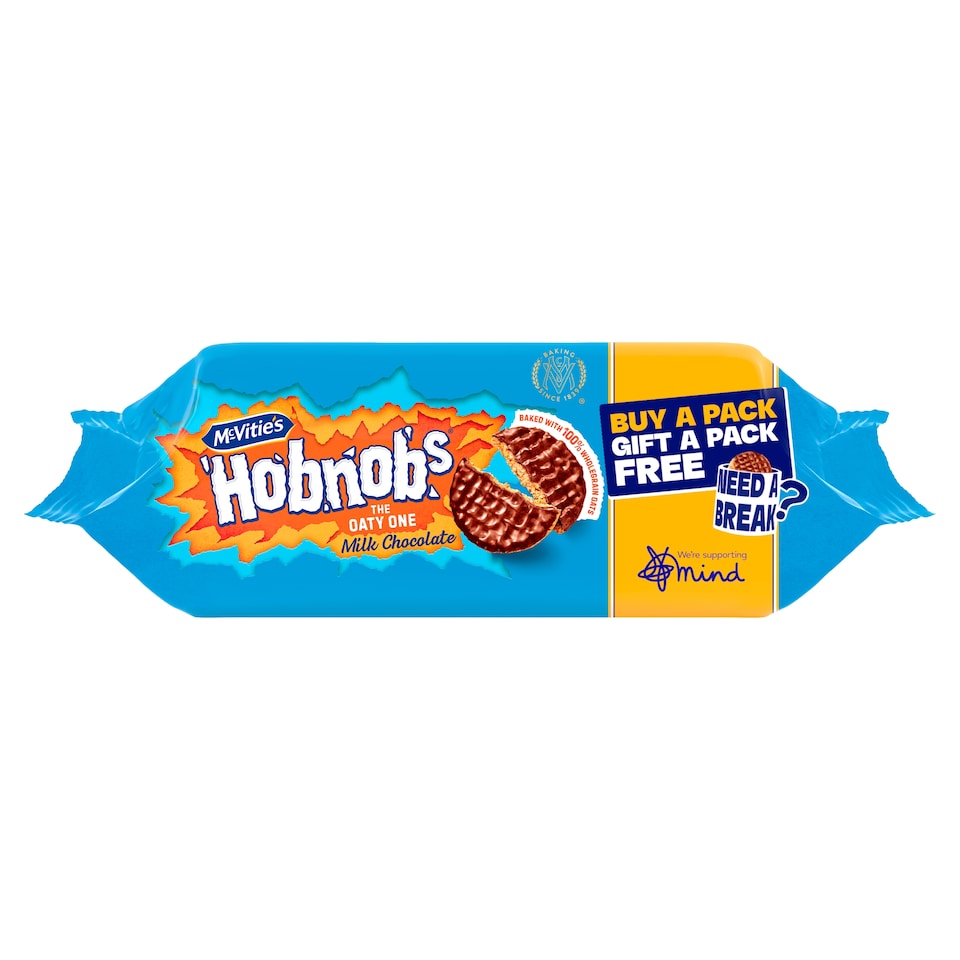 image 1 of MCVITIES MILK CHOCOLATE HOBNOBS 262G