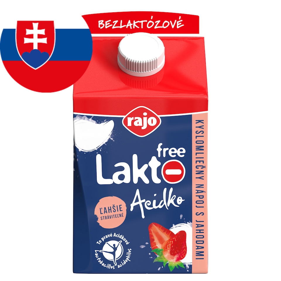 image 1 of Rajo Lakto Free Acidko Sour Milk Drink with Strawberries 450 g