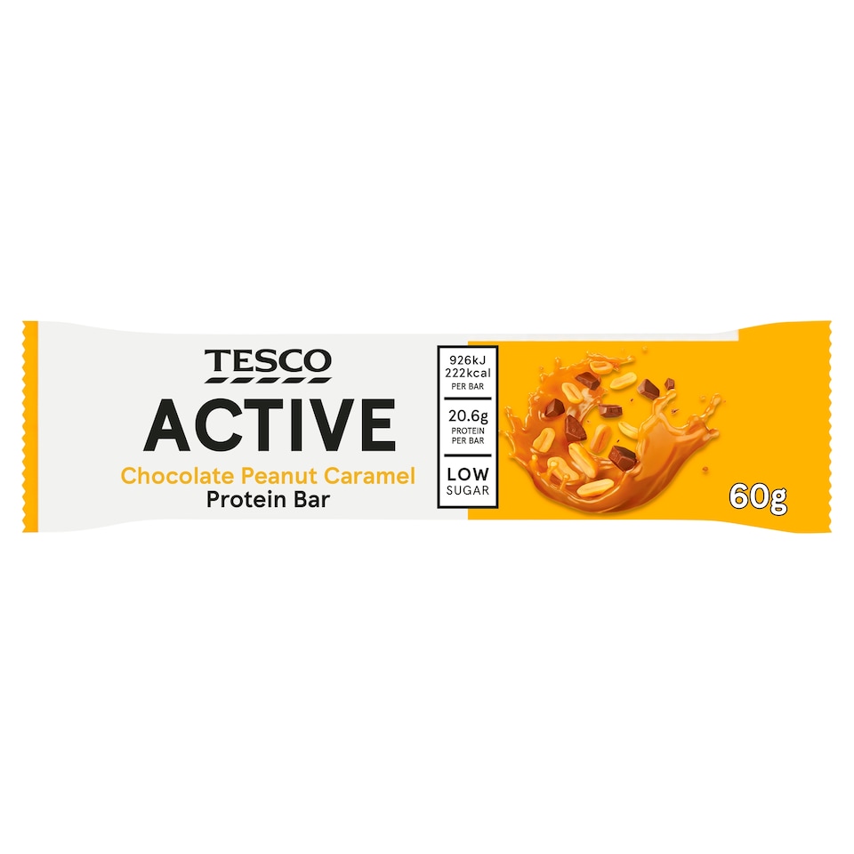Tesco Active Protein Bar - Chocolate Peanut Caramel 60g