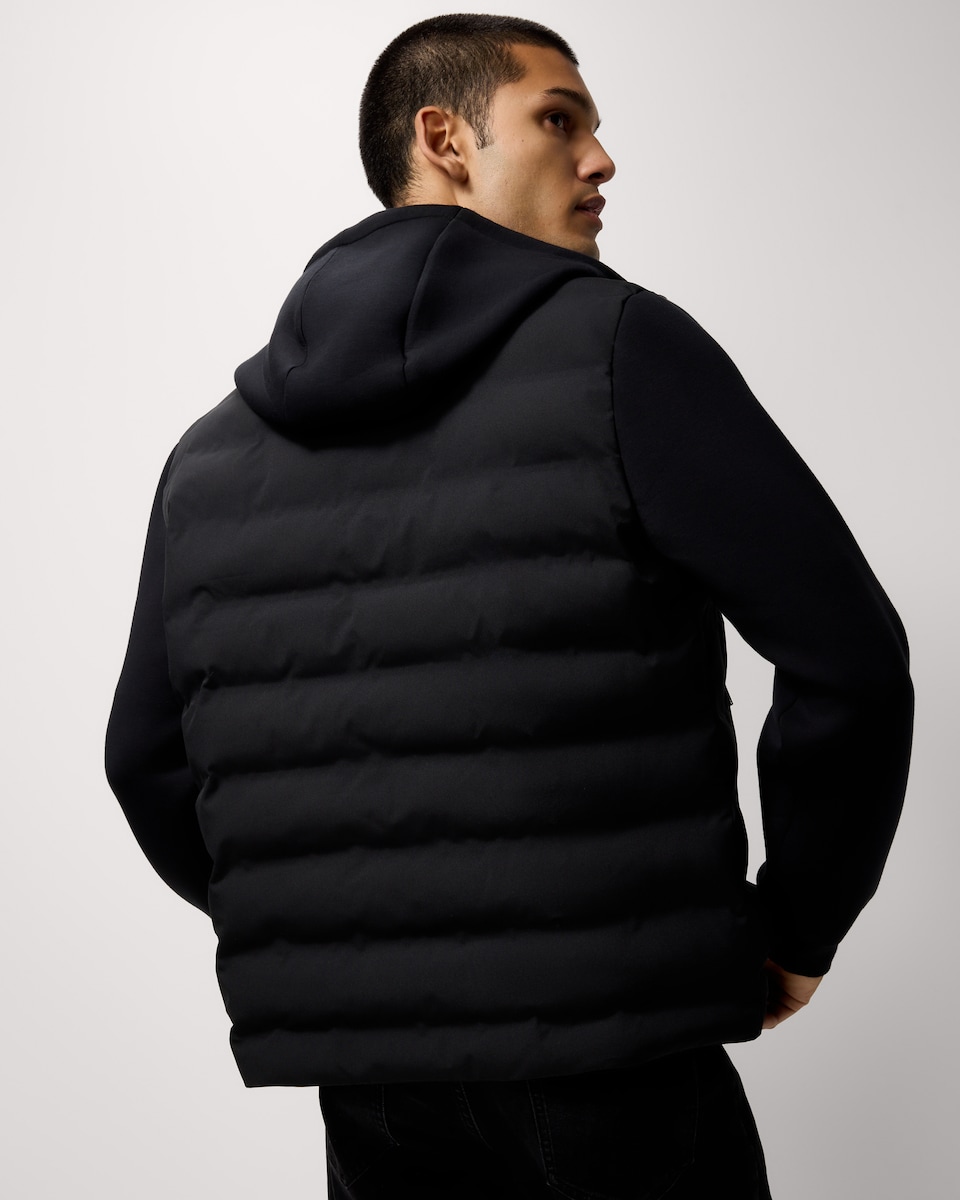 image 1 of F&F Zip Up Hooded Jacket in Black
