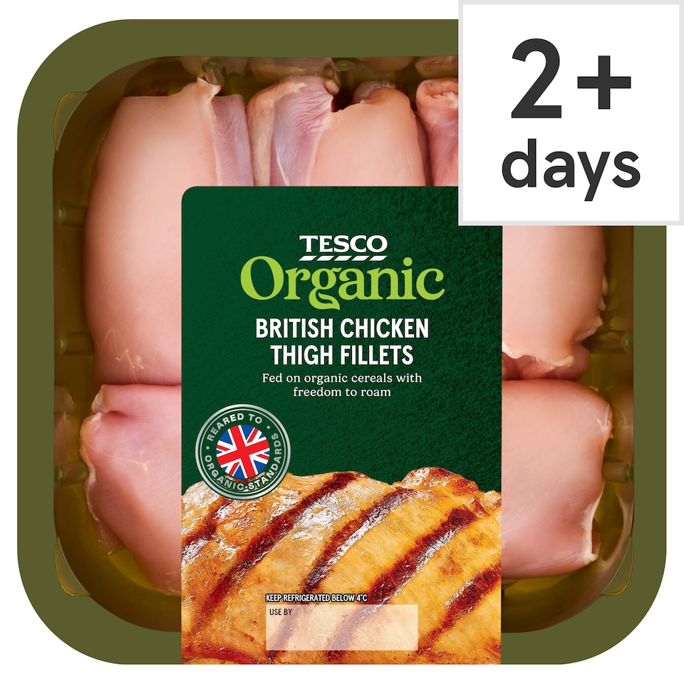 Tesco Organic Chicken Thigh Fillet 400G