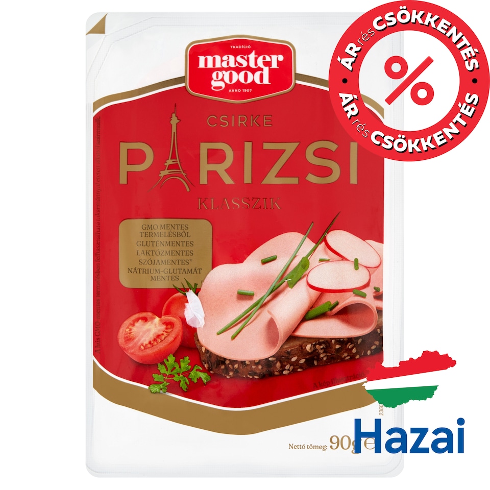 Master Good Klasszik szeletelt, füst ízesítésű csirke párizsi 90 g  1. kép