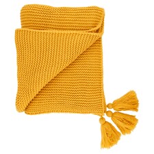 Fox & Ivy Bumblebee Knitted Throw Yellow