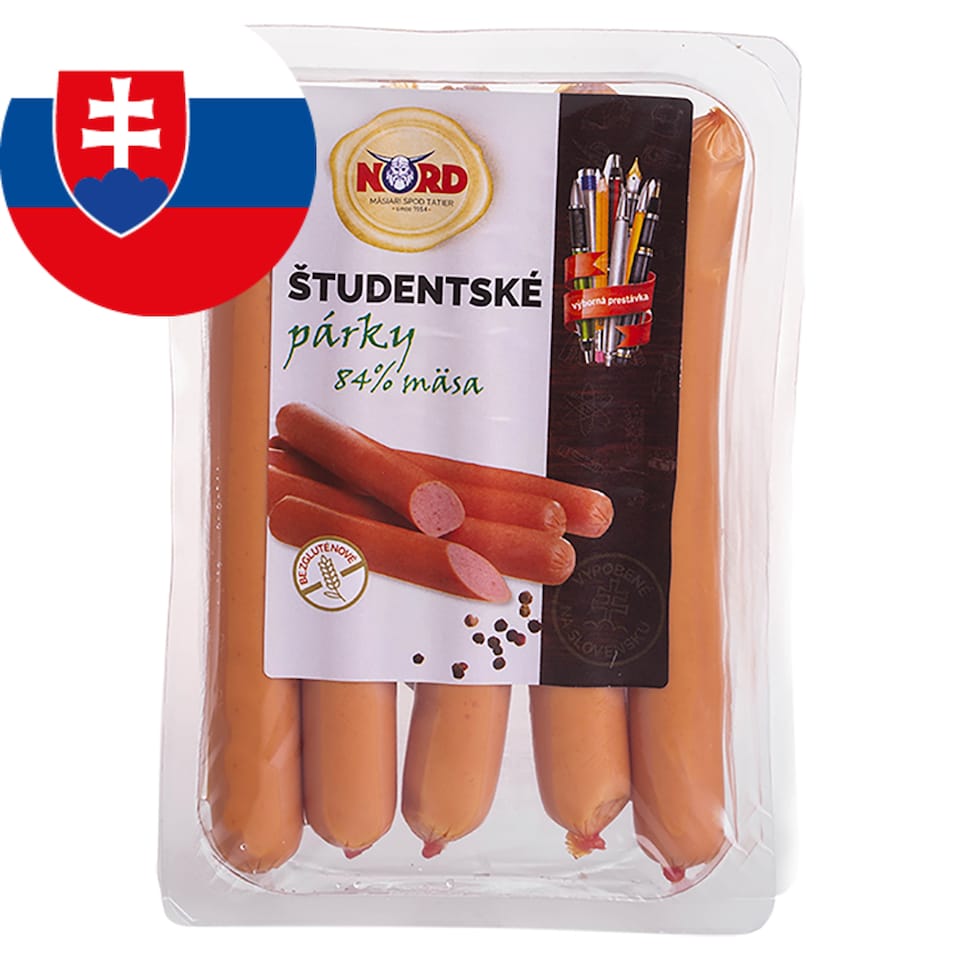 Nord Študentské párky 84 % mäsa 720 g