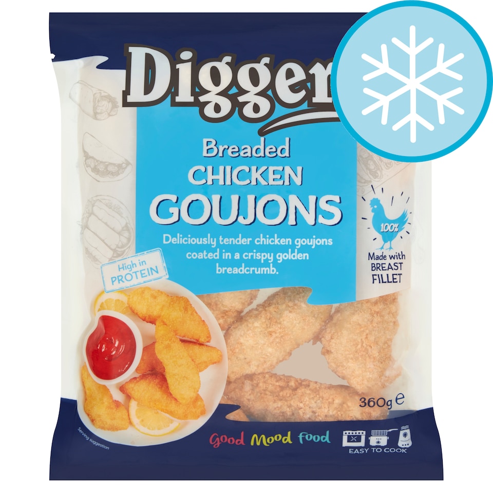 Diggers Breaded Chicken Goujons 360G