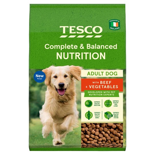 Tesco Nutrition Beef And Vegetable Adult Dog Food 3Kg Tesco Groceries
