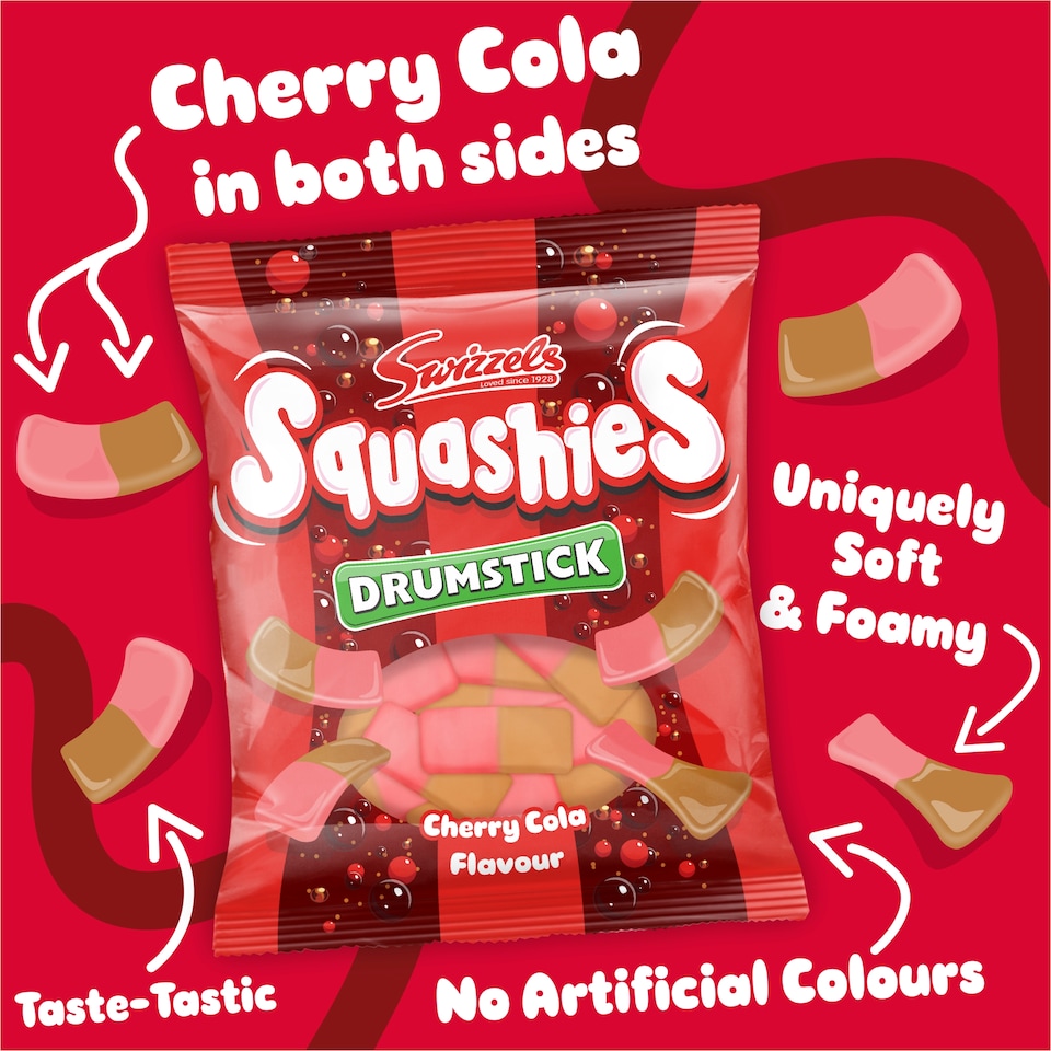 image 1 of Swizzels Squashies Drumstick Cherry Cola 140g