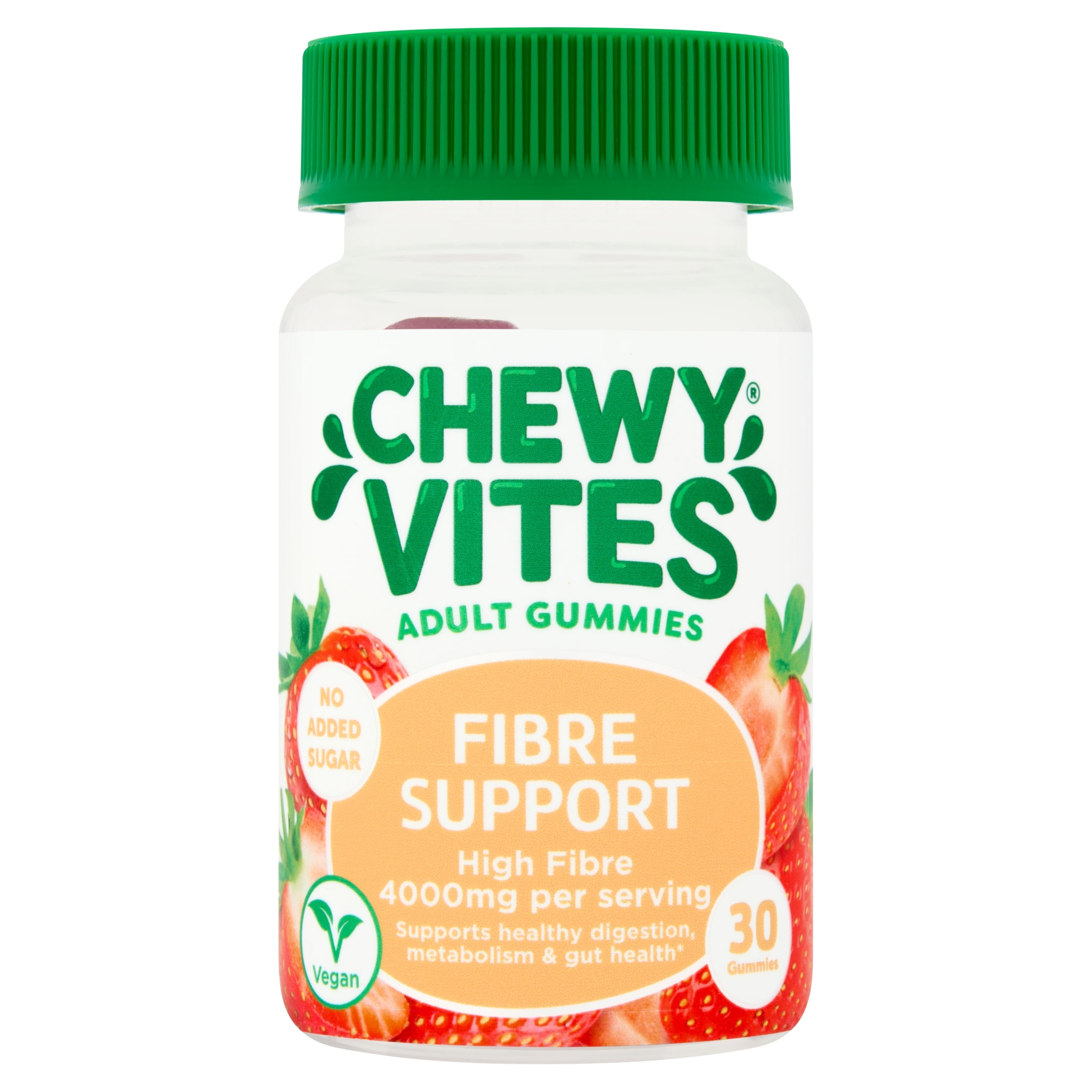 Chewy Vites Fibre Support Fruit Flavoured Food Supplement Gummies, 30 Gummies